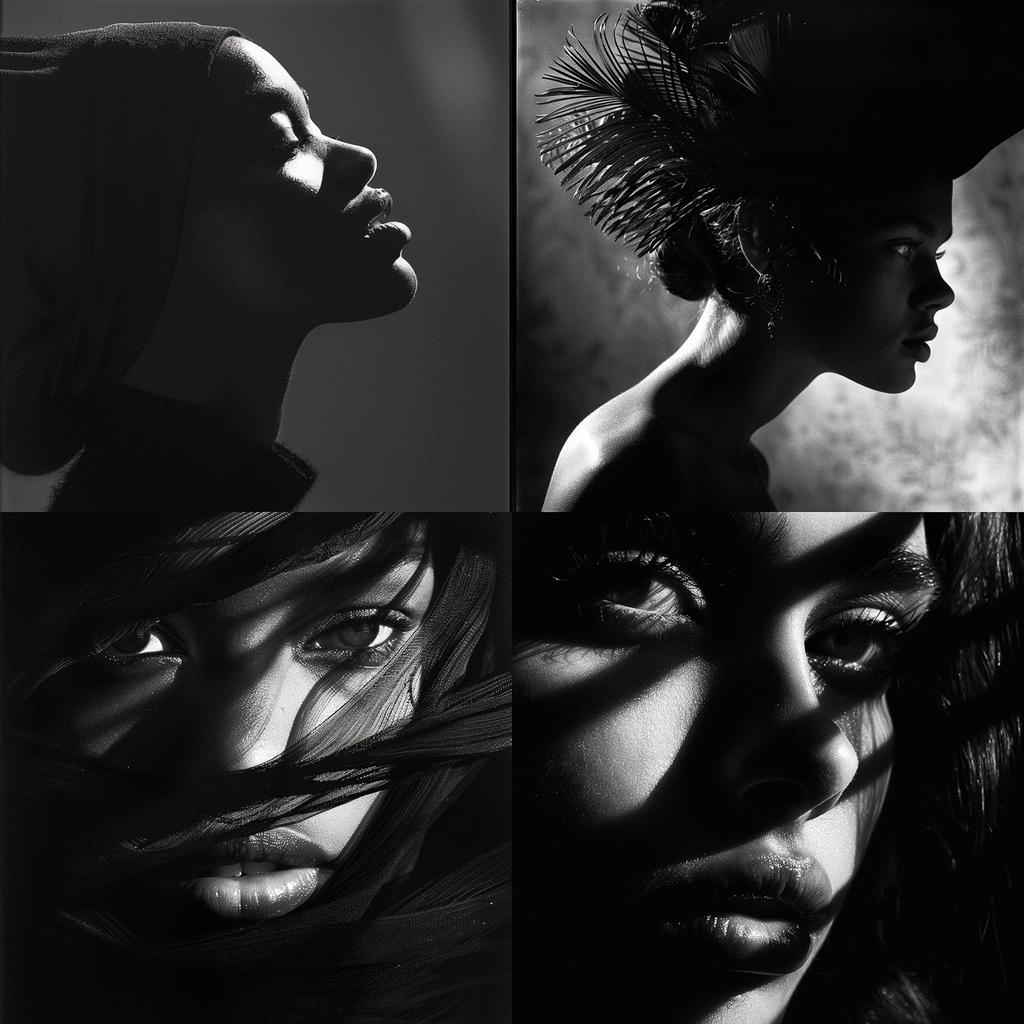 Greg Gorman style, Midjourney V6, render 1 of 4