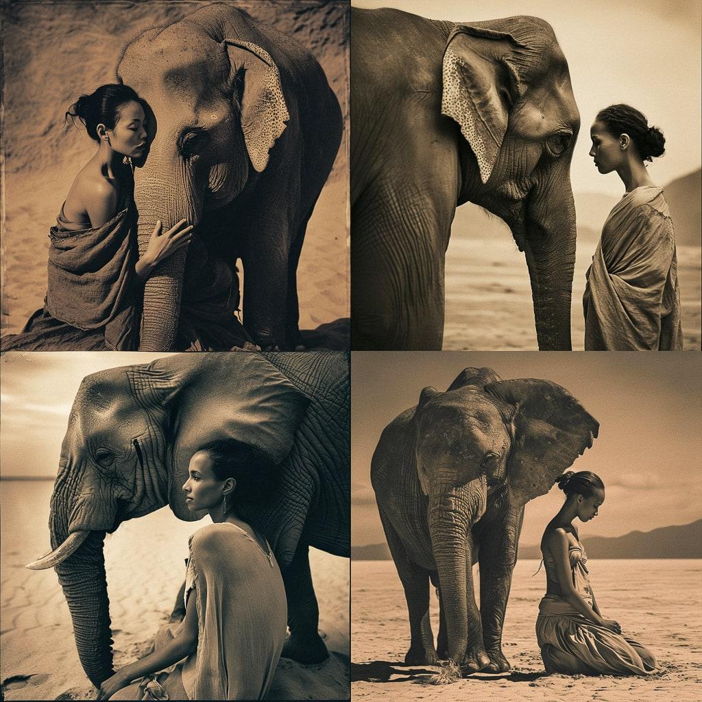 Gregory Colbert style, Midjourney V6, render 1 of 4