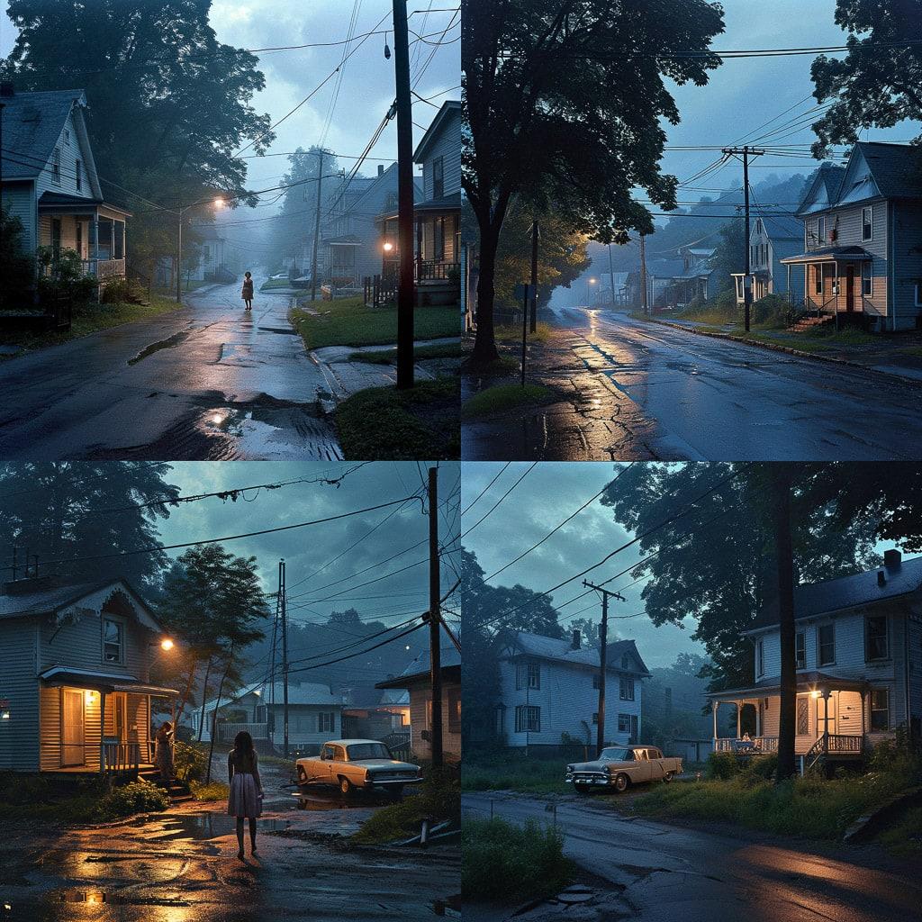 Gregory Crewdson style, Midjourney V6, render 1 of 4