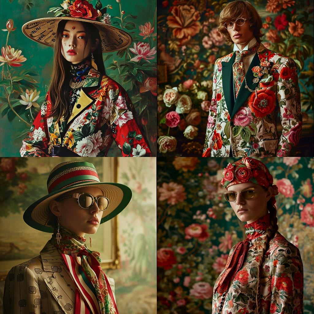 Gucci style, Midjourney V6, render 1 of 4
