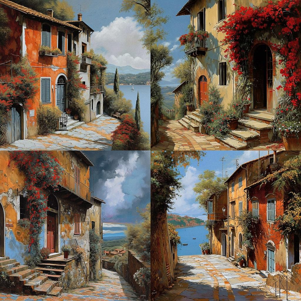 Guido Borelli da Caluso style, Midjourney V6, render 1 of 4