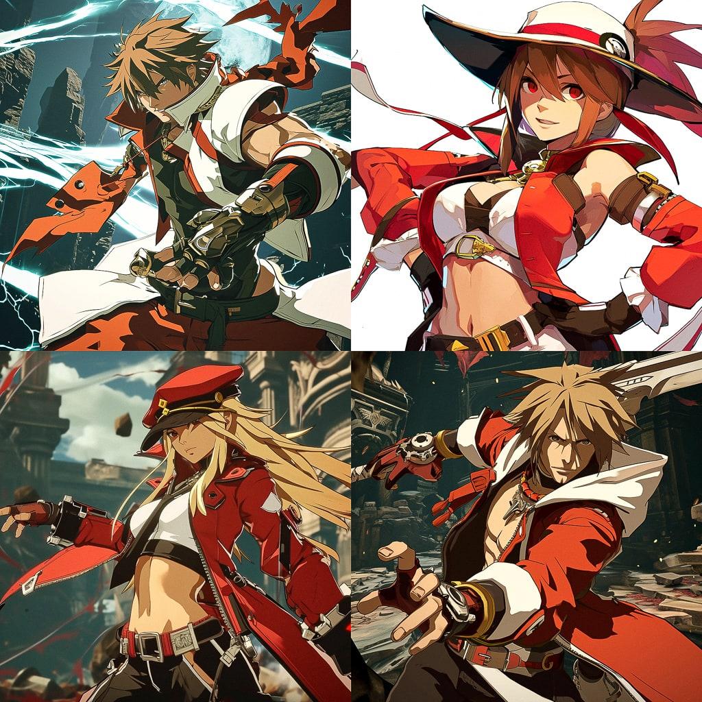 Guilty Gear Xrd REV 2 style, Midjourney V6, render 1 of 4