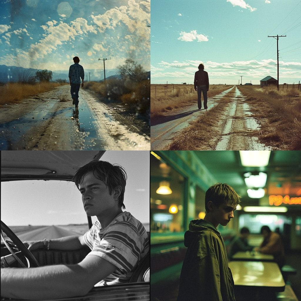 Gus Van Sant style, Midjourney V6, render 1 of 4
