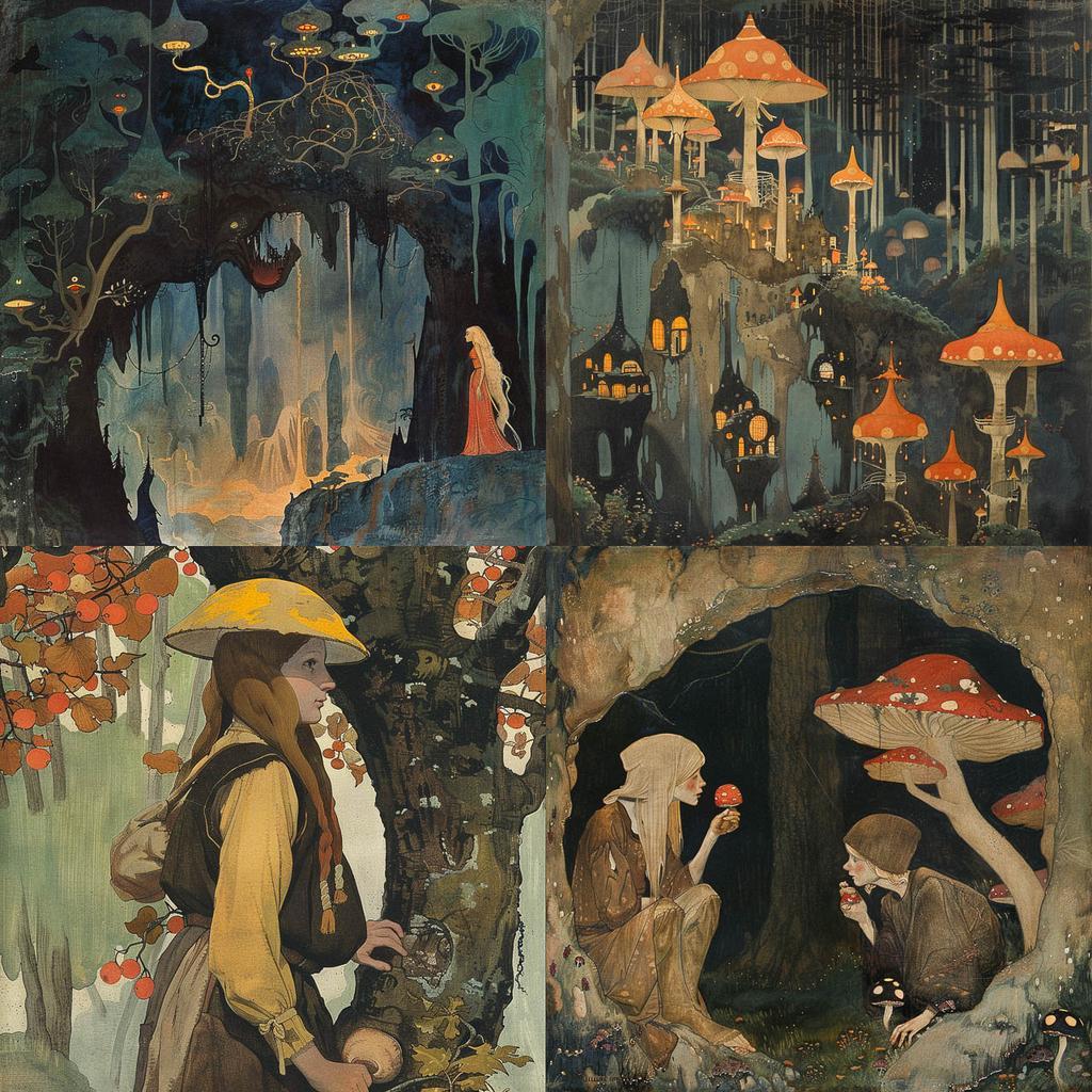 Gustaf Tenggren style, Midjourney V6, render 1 of 4