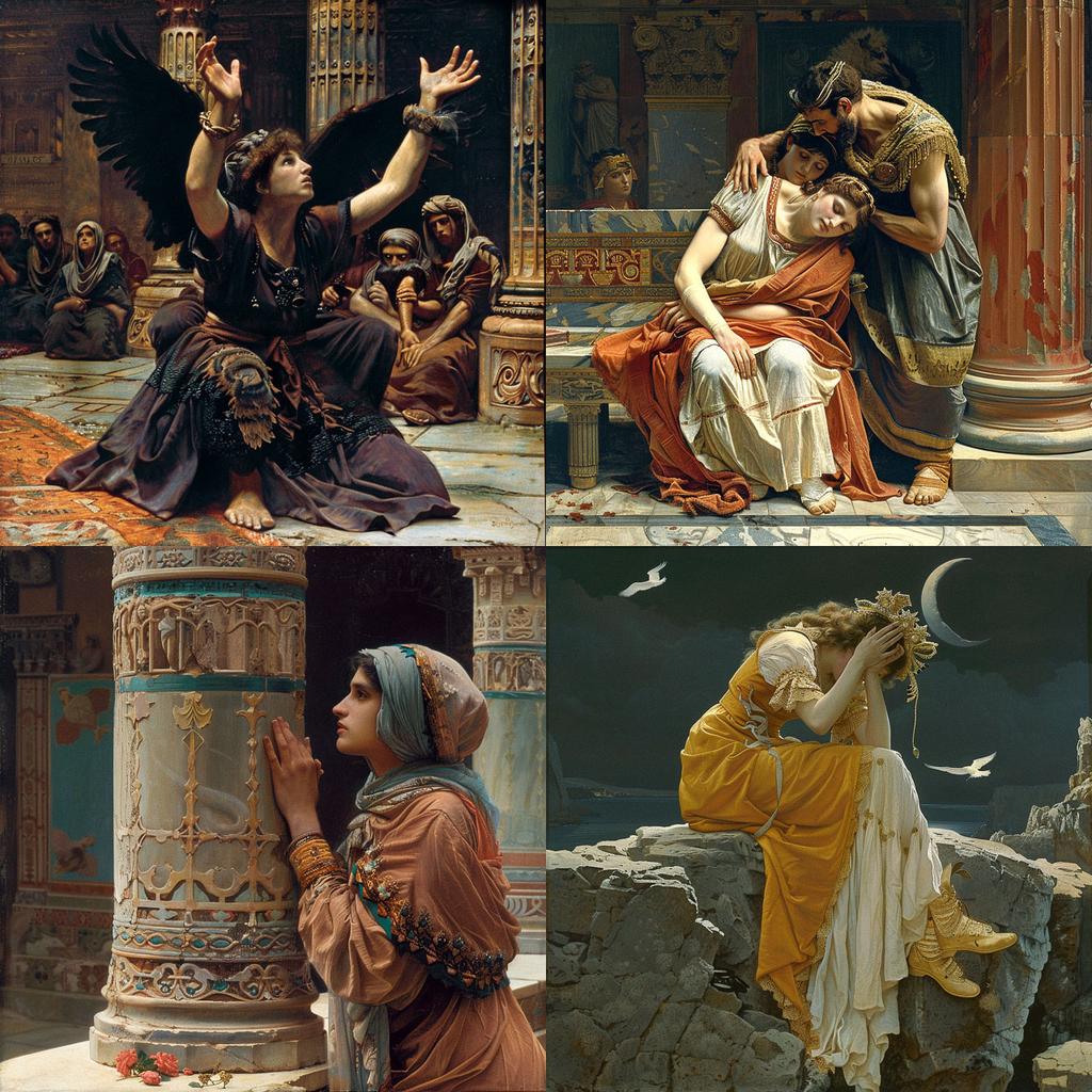 Gustave Boulanger style, Midjourney V6, render 1 of 4