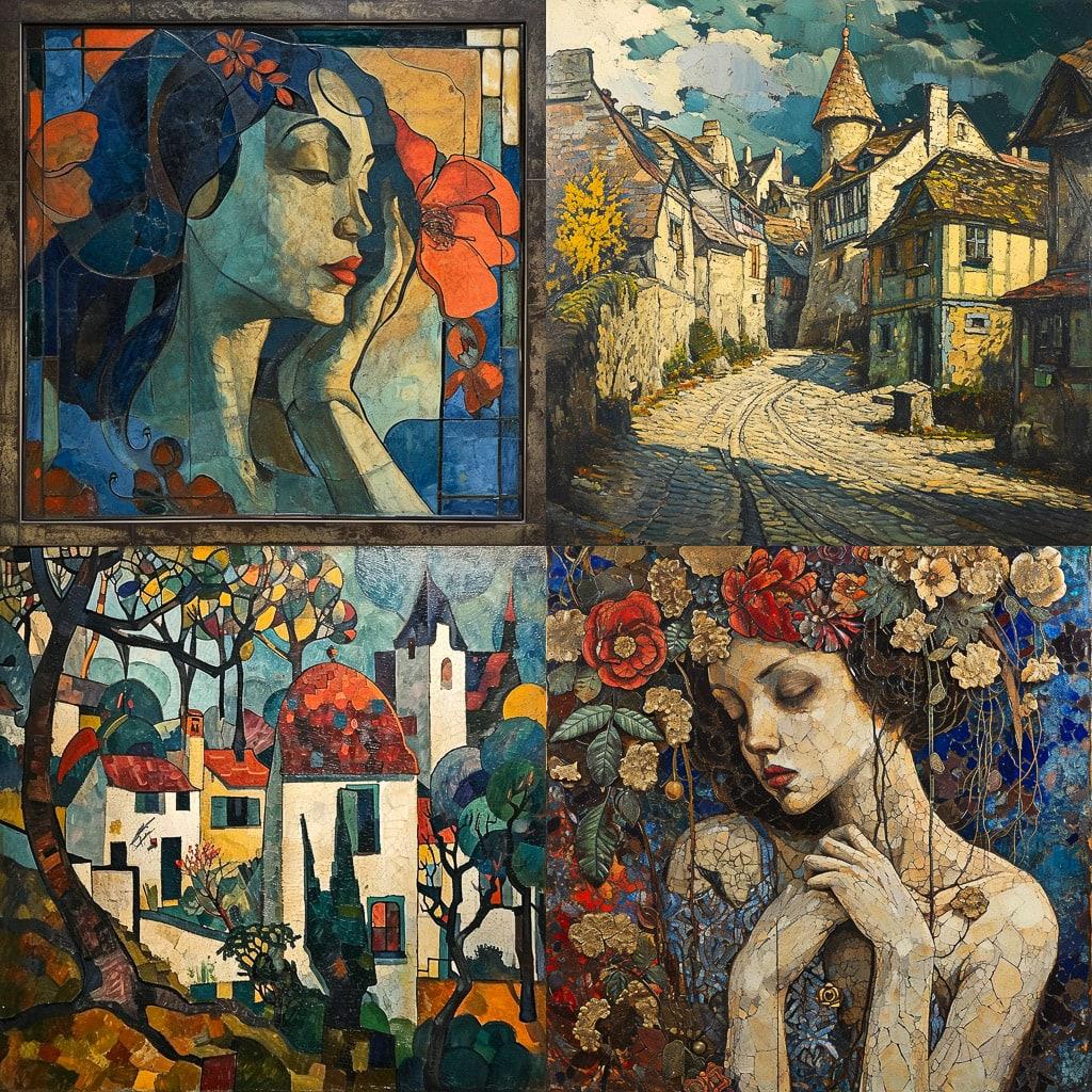 Gustave De Smet style, Midjourney V6, render 1 of 4