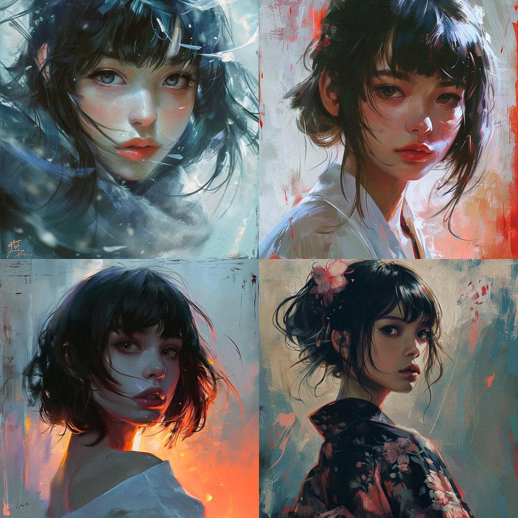 Guweiz style, Midjourney V6, render 1 of 4