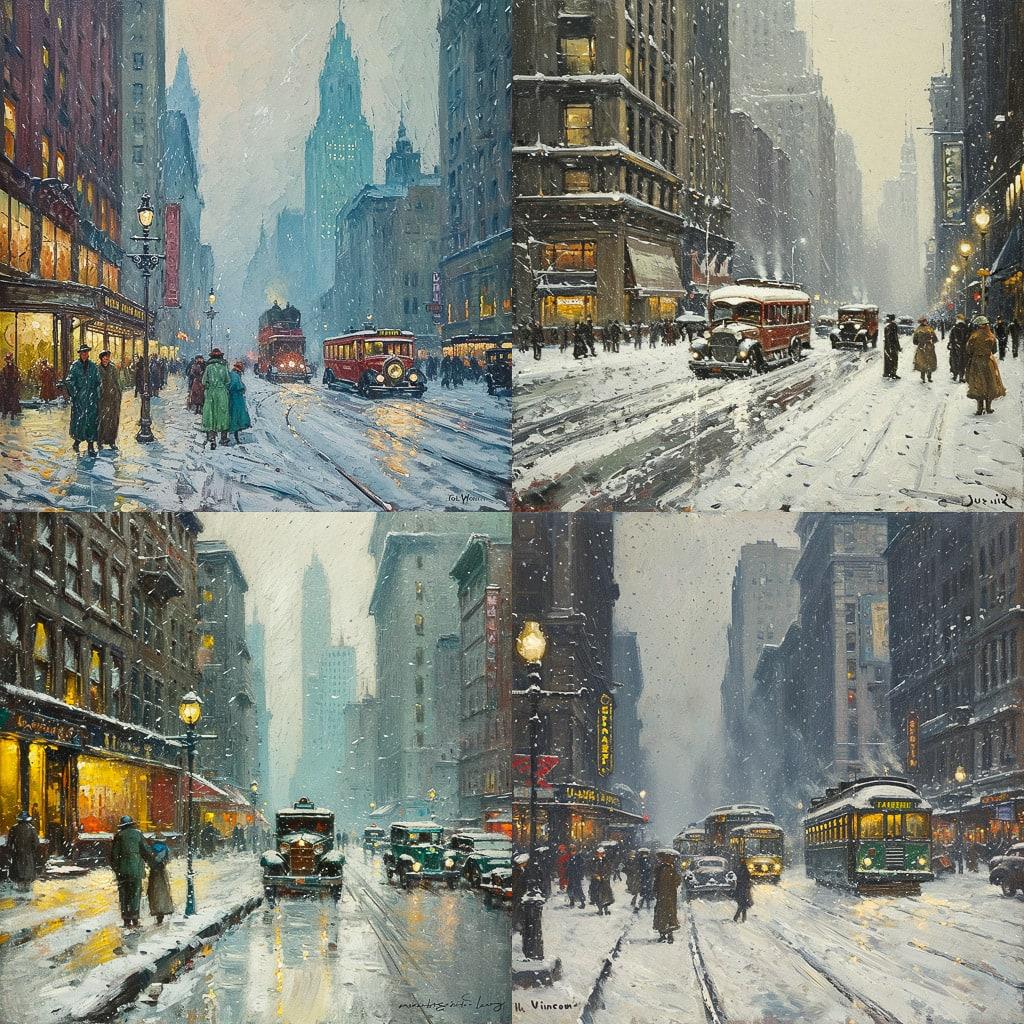 Guy Carleton Wiggins style, Midjourney V6, render 1 of 4
