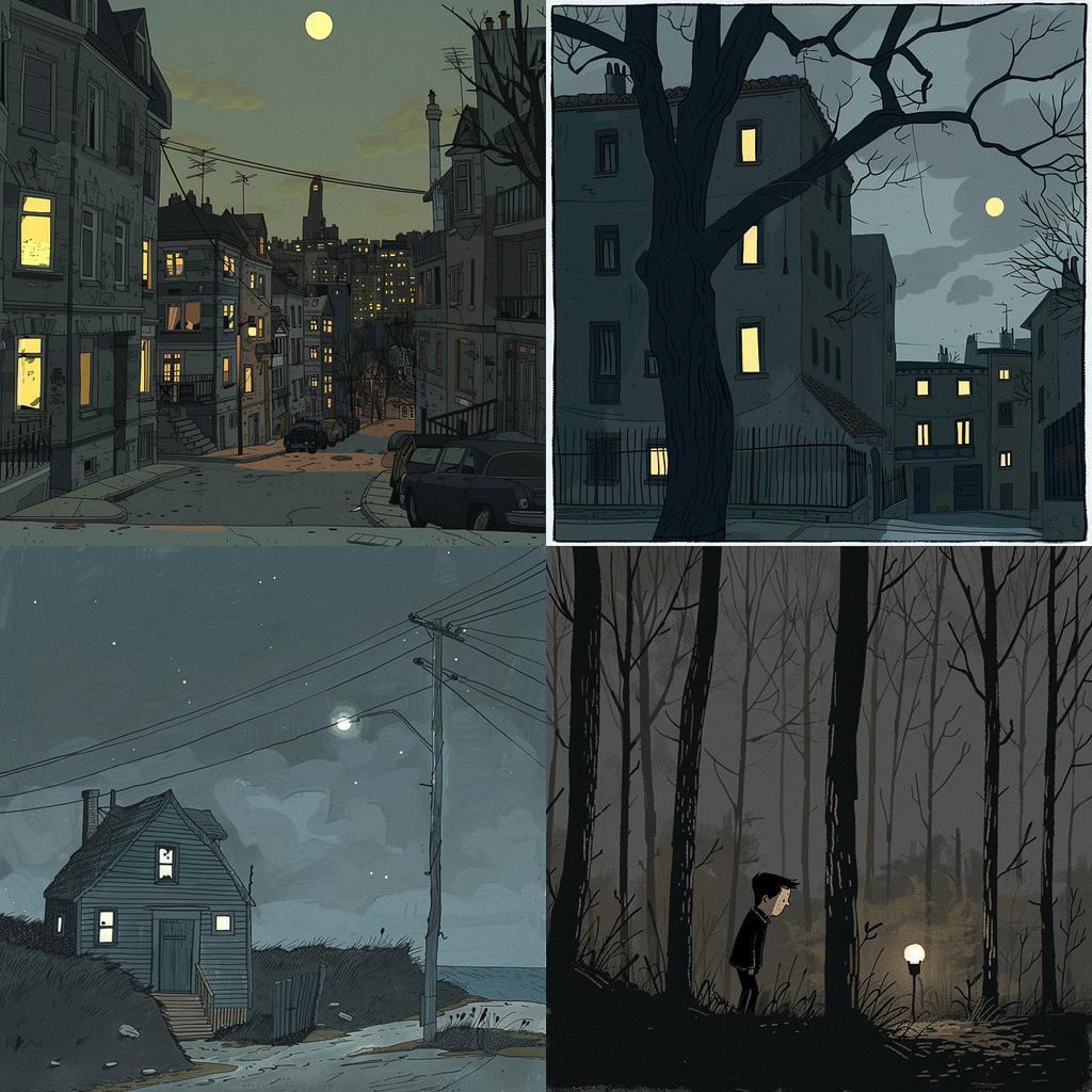 Guy Delisle style, Midjourney V6, render 1 of 4