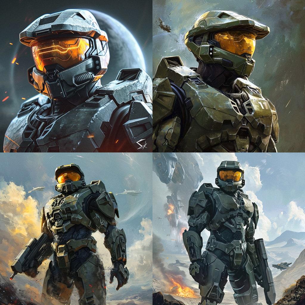 Halo style, Midjourney V6, render 1 of 4