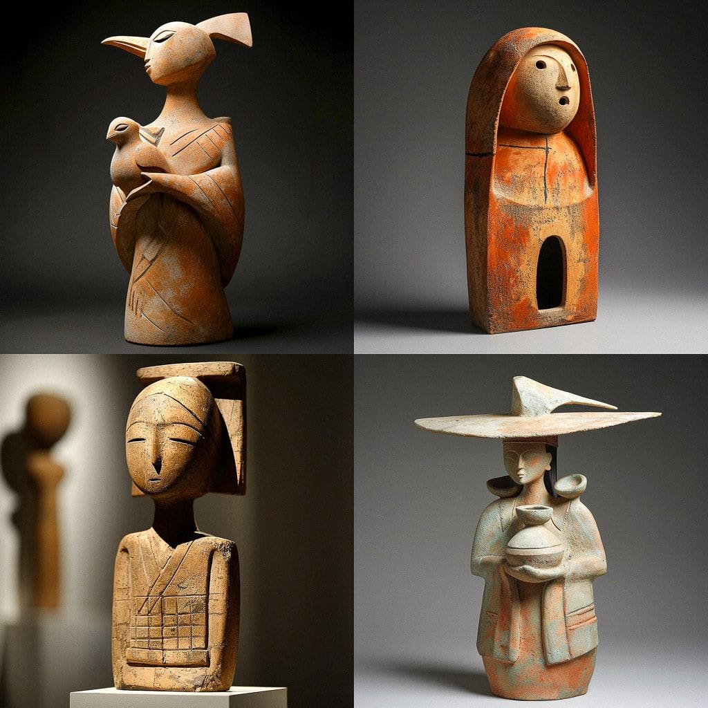 Haniwa style, Midjourney V6, render 1 of 4