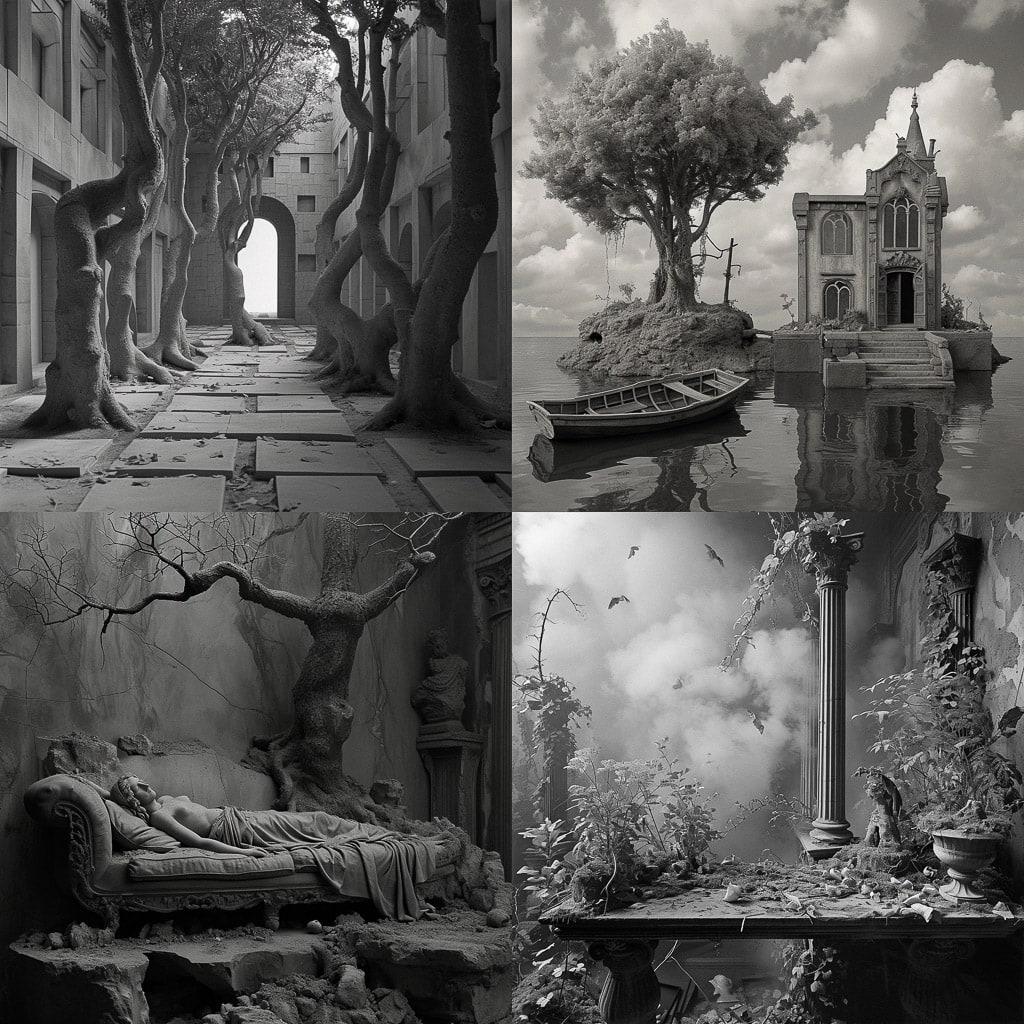 Hans Op de Beeck style, Midjourney V6, render 1 of 4