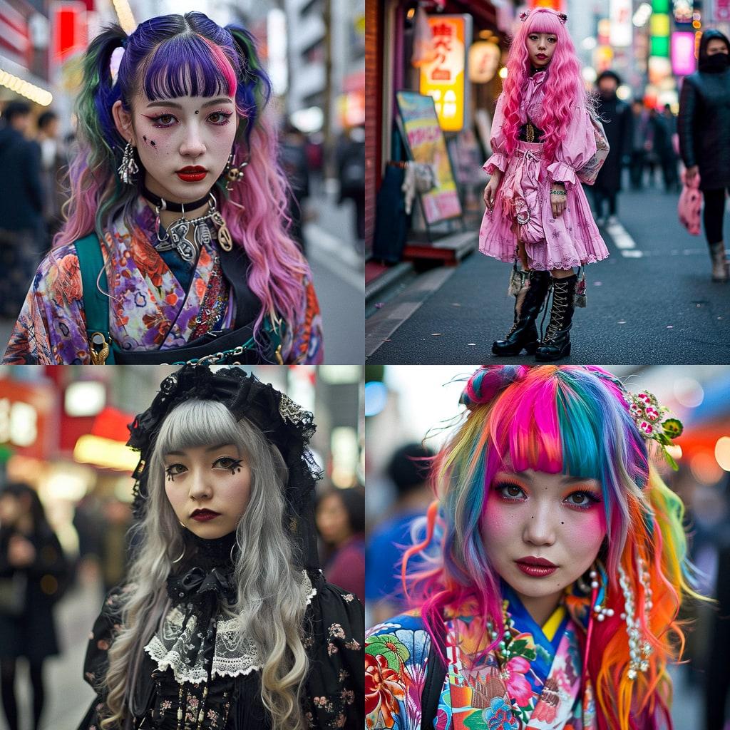Harajuku fashion style, Midjourney V6, render 1 of 4