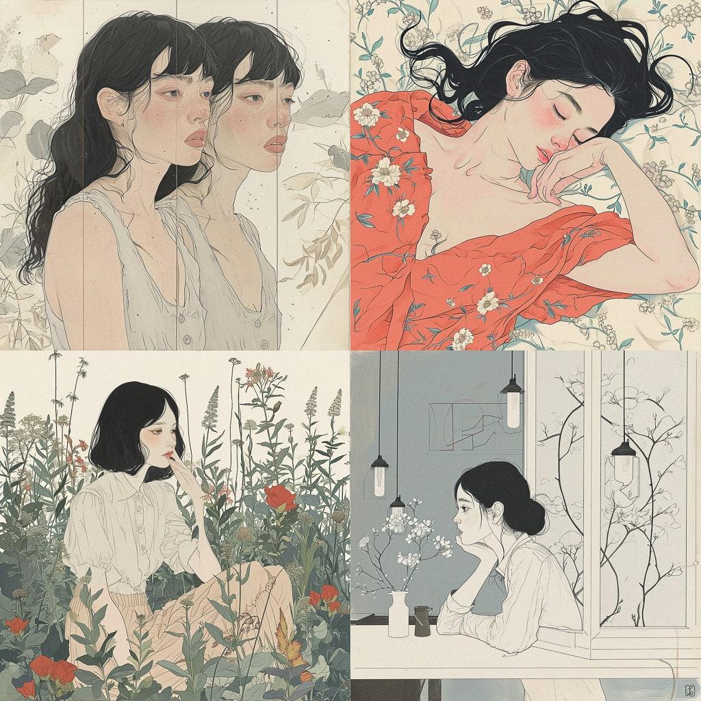 Harriet Lee-Merrion style, Midjourney V6, render 1 of 4