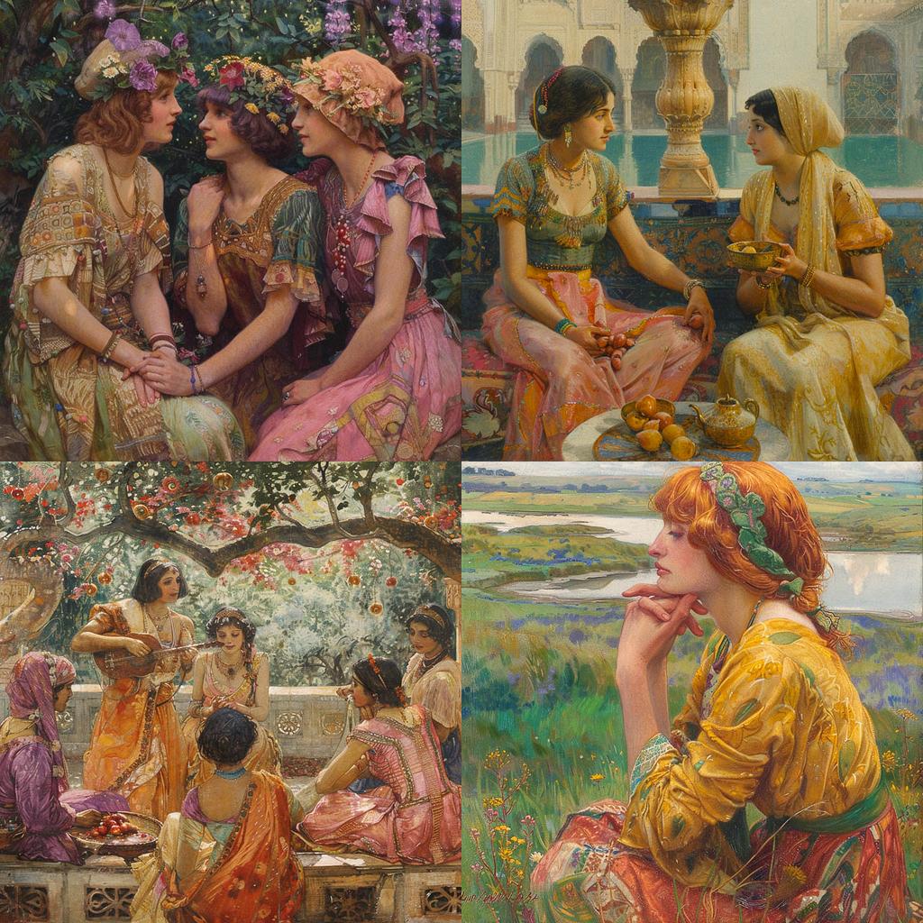 Harry Siddons Mowbray style, Midjourney V6, render 1 of 4