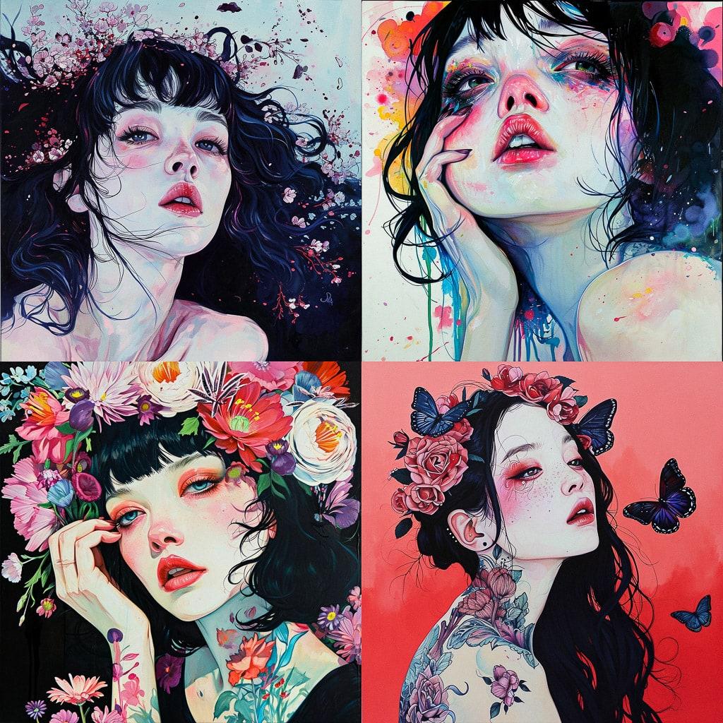Harumi Hironaka style, Midjourney V6, render 1 of 4
