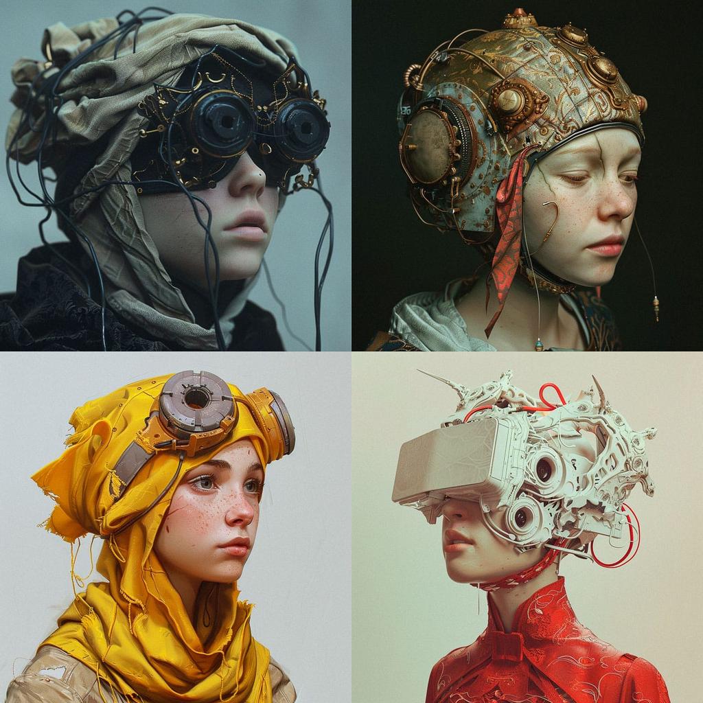 Headgear style, Midjourney V6, render 1 of 4