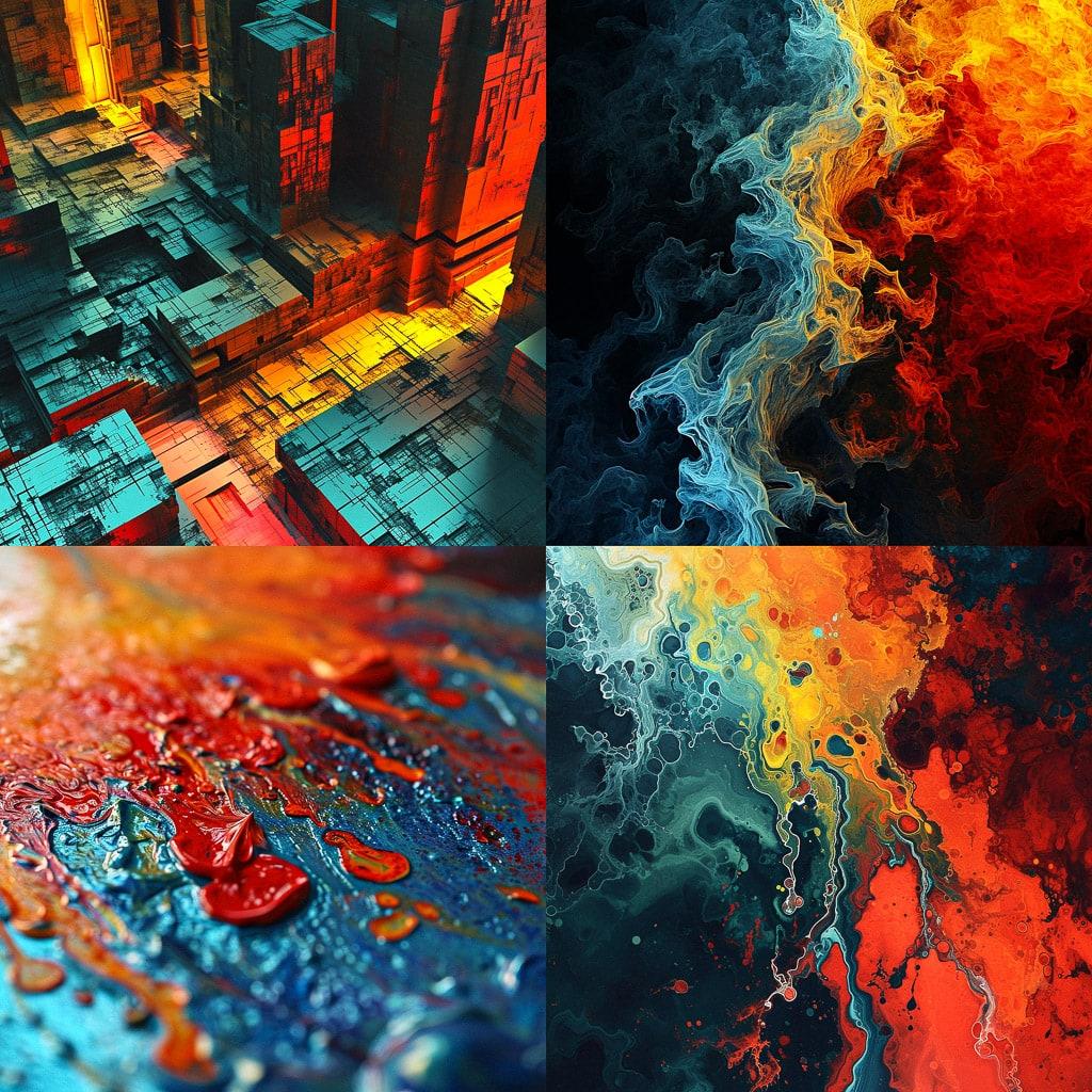 Heat map style, Midjourney V6, render 1 of 4
