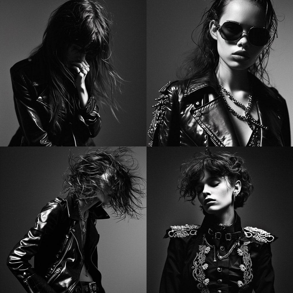 Hedi Slimane style, Midjourney V6, render 1 of 4