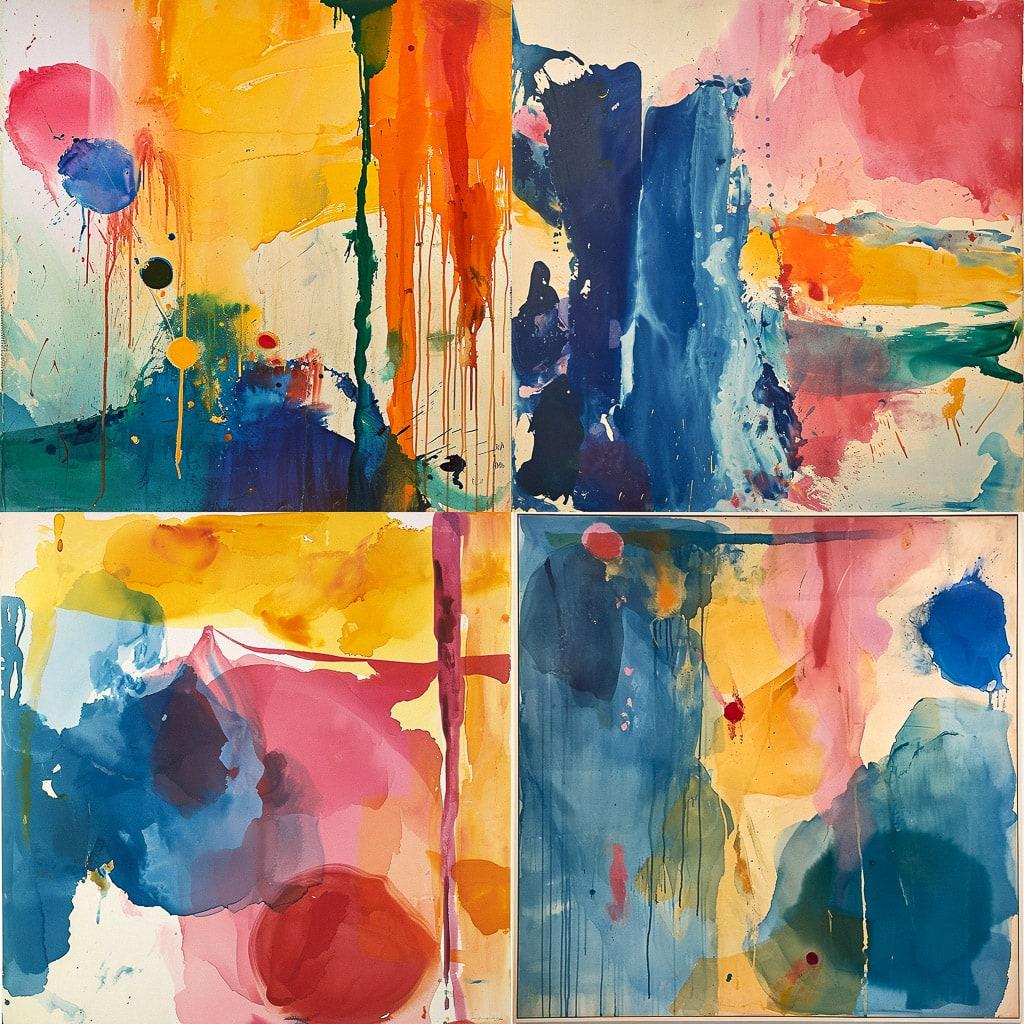 Helen Frankenthaler style, Midjourney V6, render 1 of 4