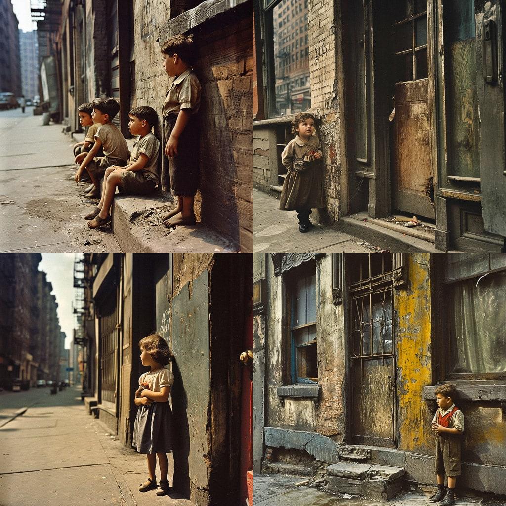 Helen Levitt style, Midjourney V6, render 1 of 4