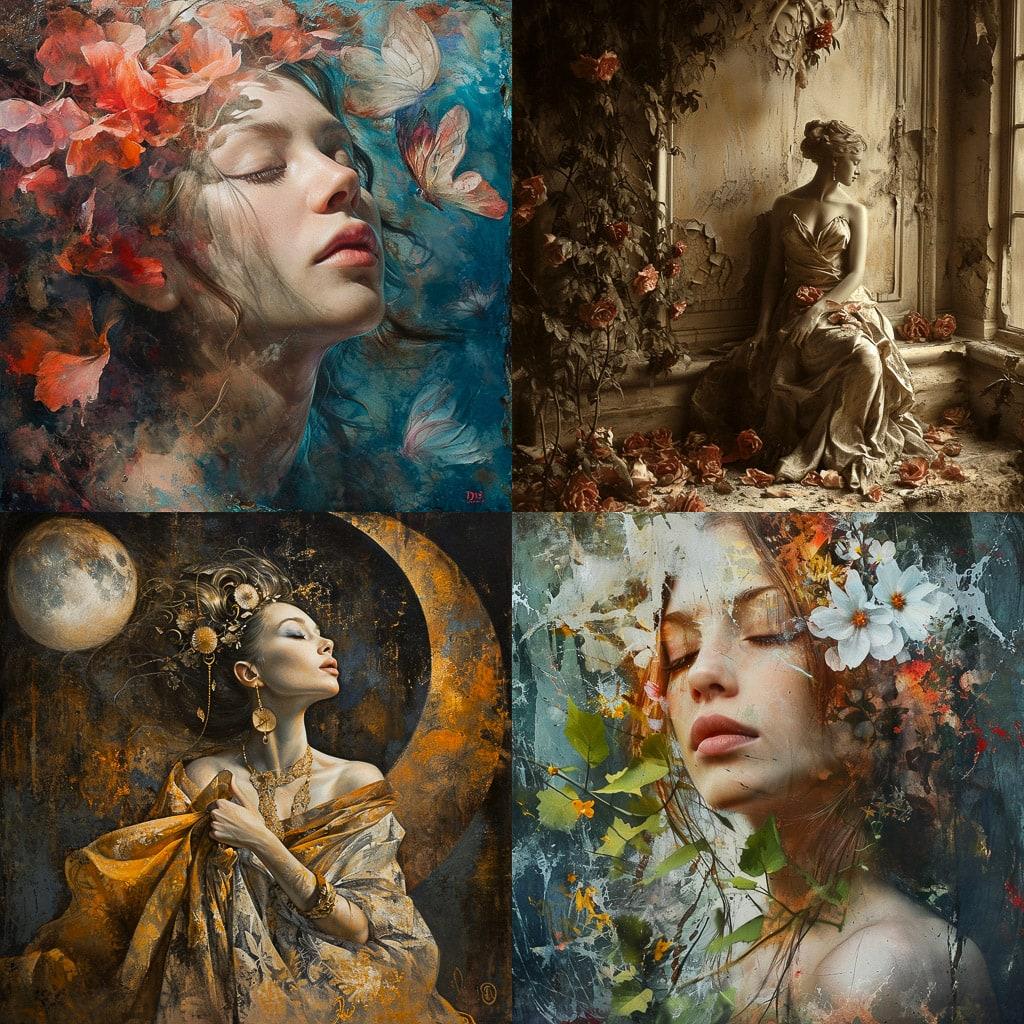 Helene Beland style, Midjourney V6, render 1 of 4