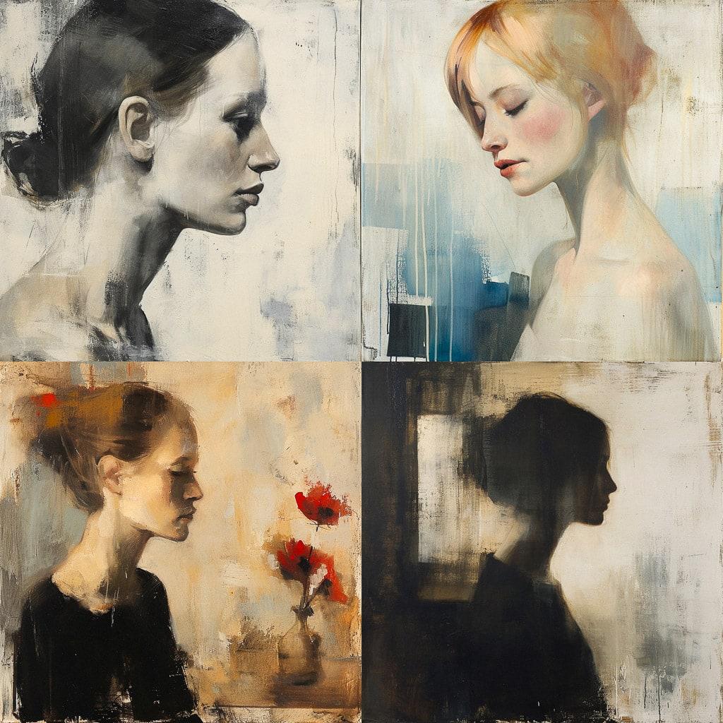 Helene Schjerfbeck style, Midjourney V6, render 1 of 4