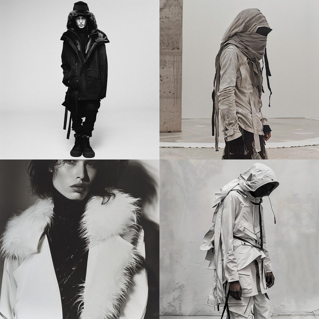 Helmut Lang style, Midjourney V6, render 1 of 4