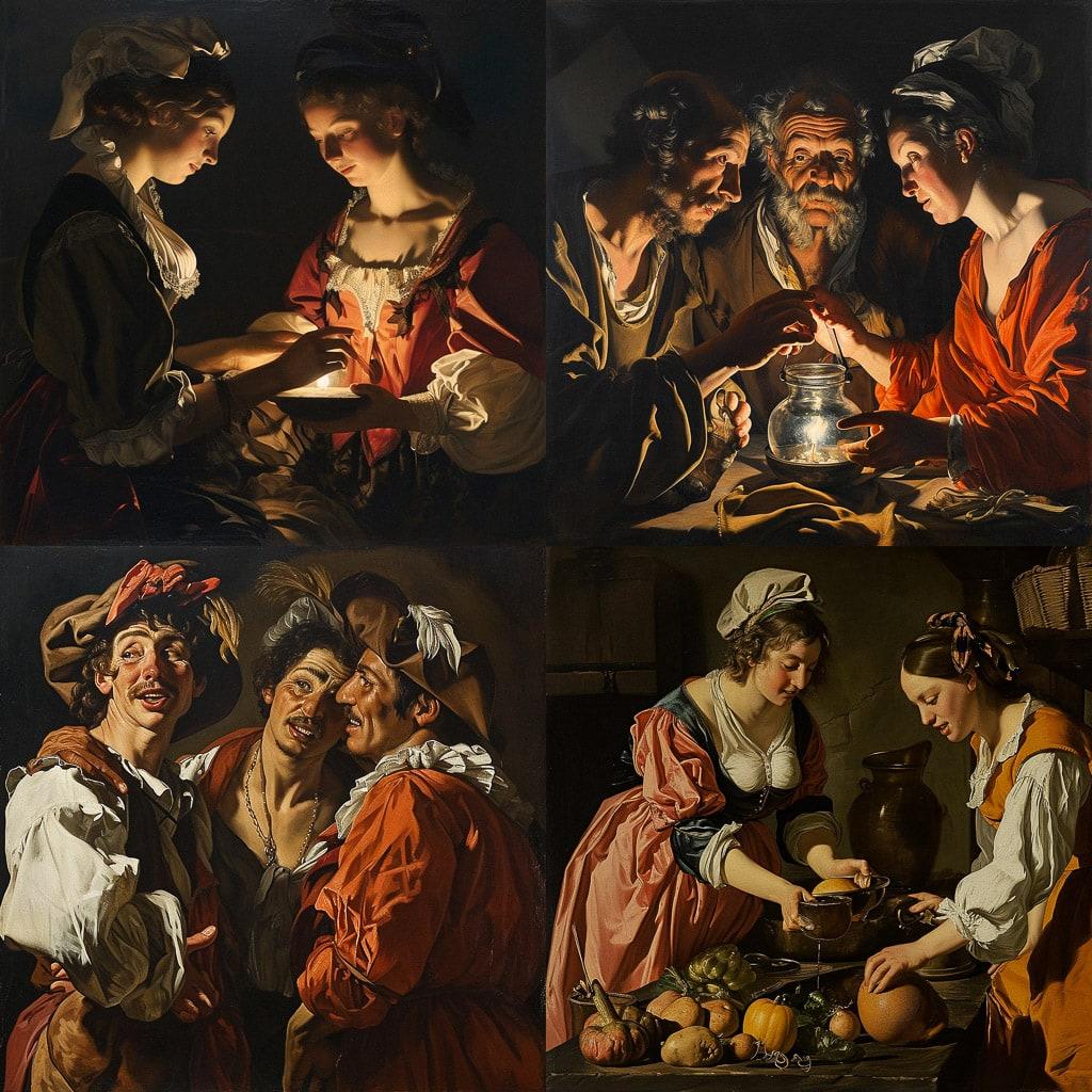 Hendrick ter Brugghen style, Midjourney V6, render 1 of 4