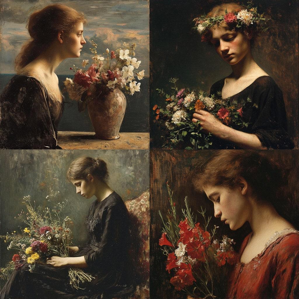 Henri Fantin-Latour style, Midjourney V6, render 1 of 4