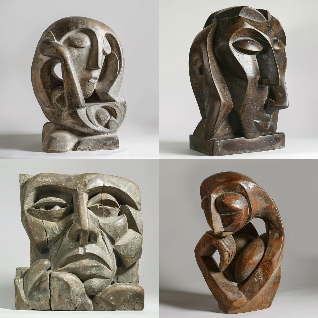 Henri Gaudier Brzeska style, Midjourney V6, render 1 of 4