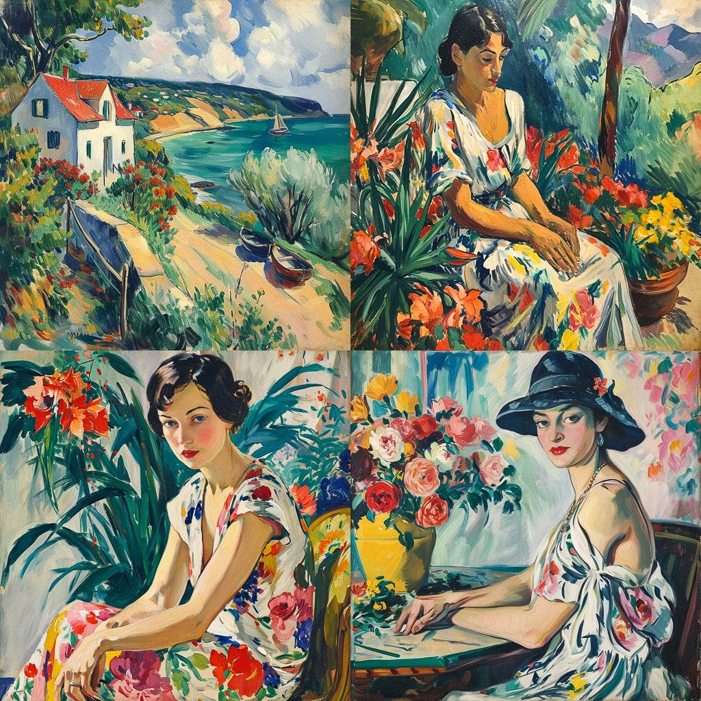 Henri Manguin style, Midjourney V6, render 1 of 4