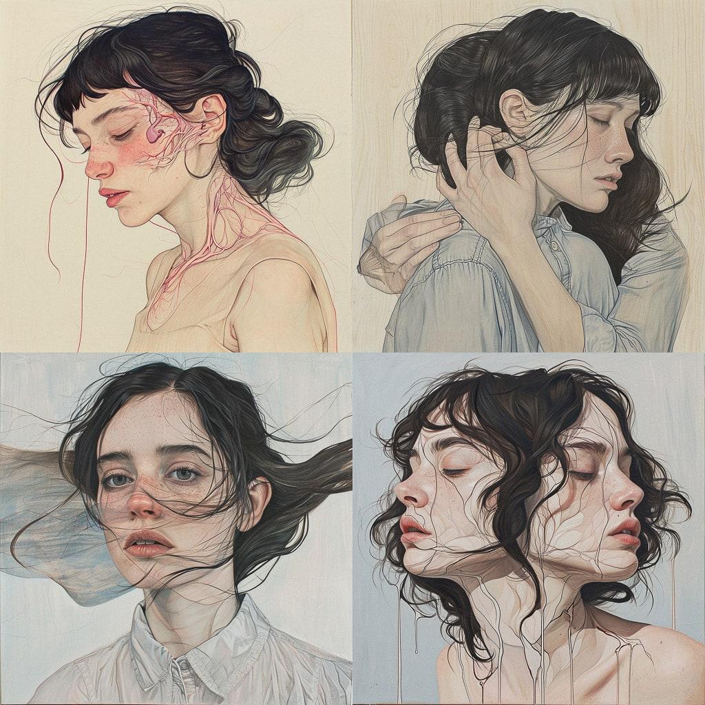 Henrietta Harris style, Midjourney V6, render 1 of 4