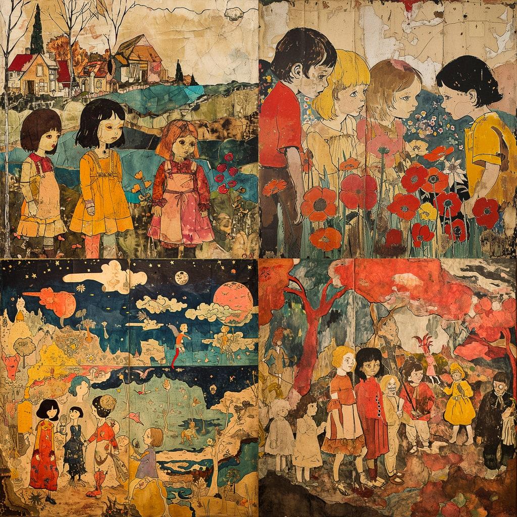 Henry Darger style, Midjourney V6, render 1 of 4