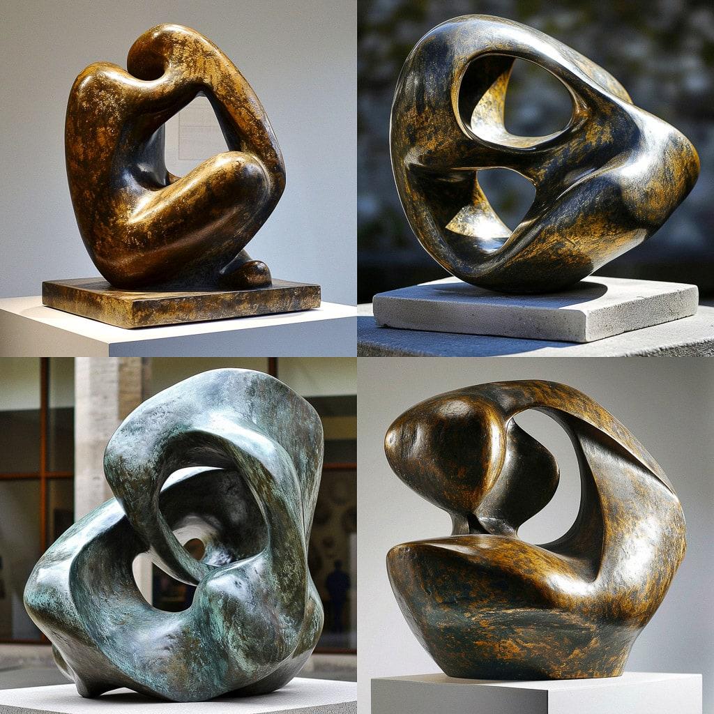 Henry Moore style, Midjourney V6, render 1 of 4
