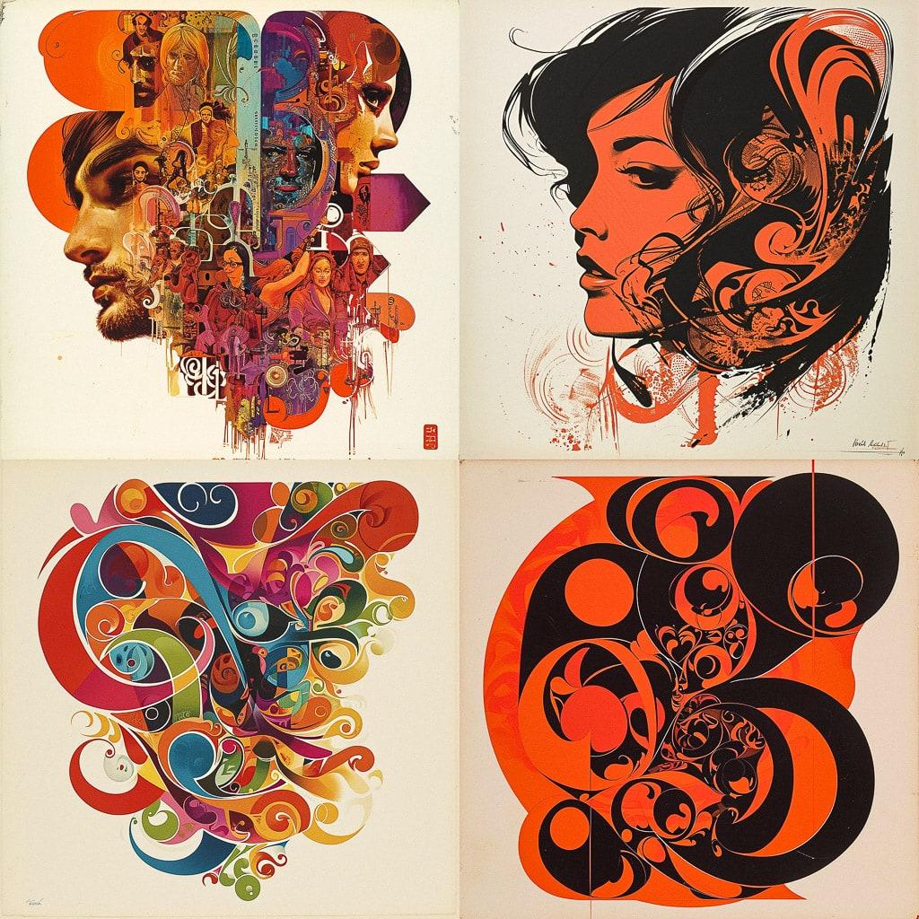 Herb Lubalin style, Midjourney V6, render 1 of 4
