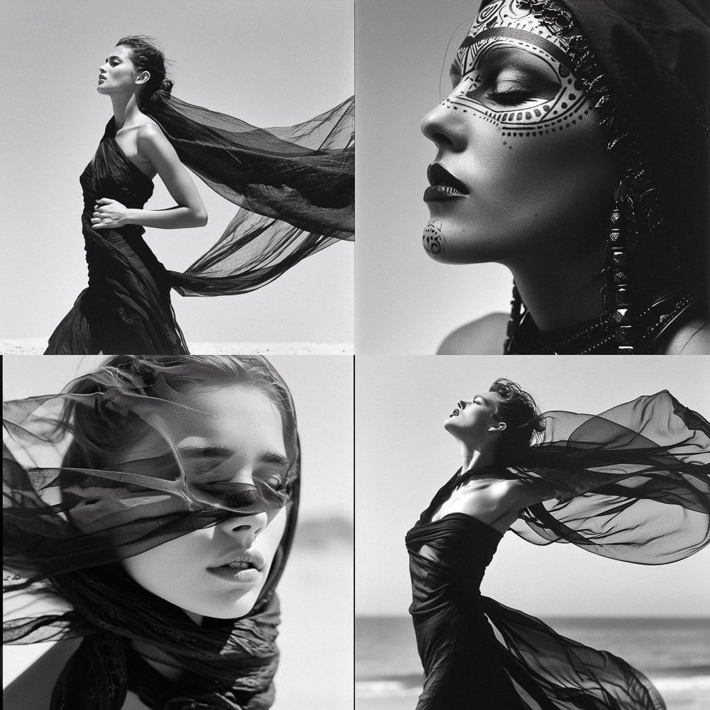Herb Ritts style, Midjourney V6, render 1 of 4