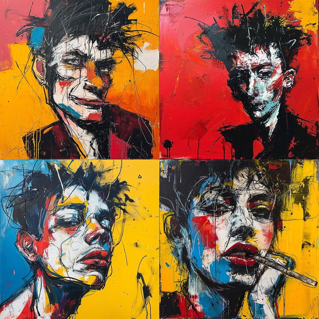 Herman Brood style, Midjourney V6, render 1 of 4