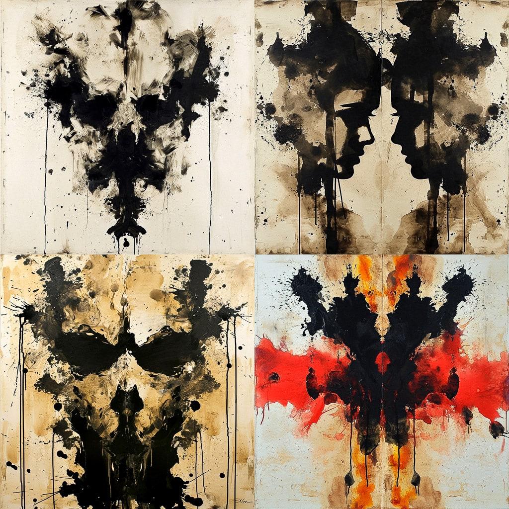 Hermann Rorschach style, Midjourney V6, render 1 of 4