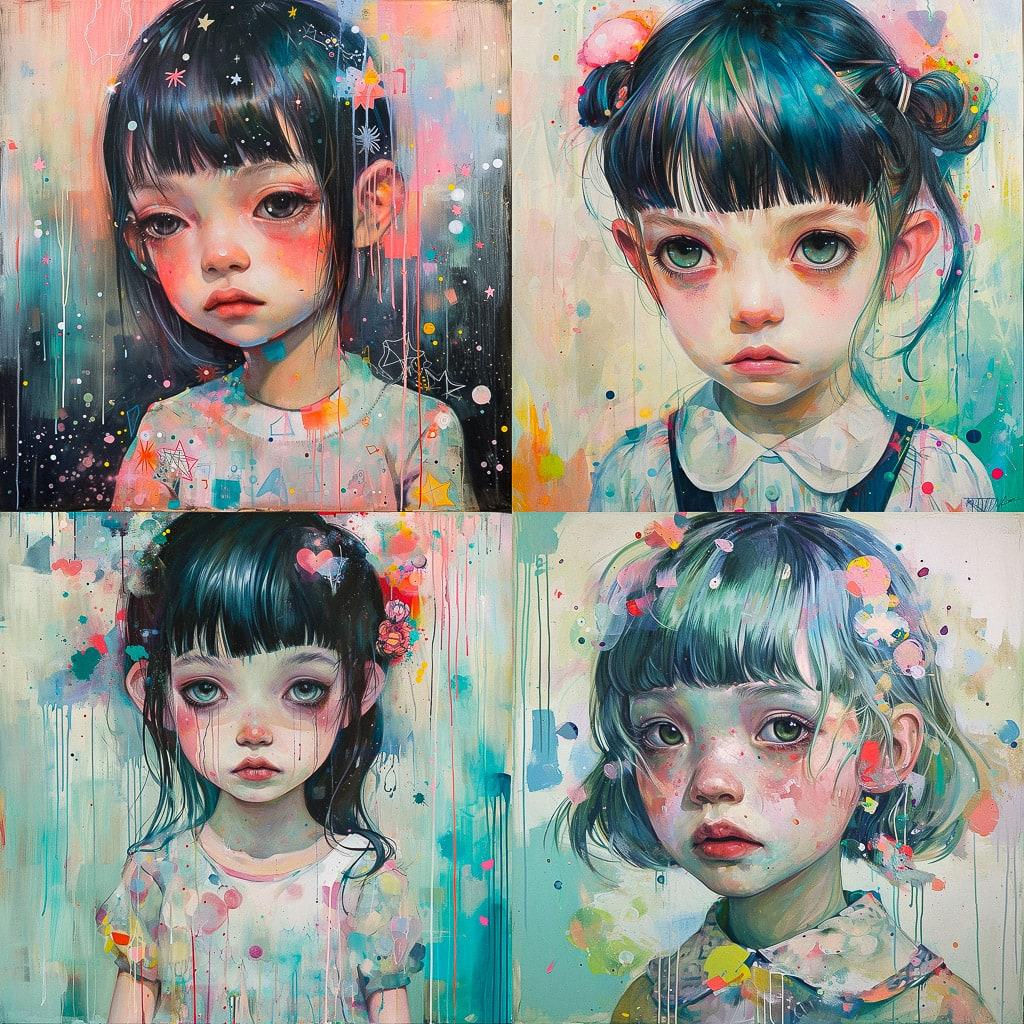 Hikari Shimoda style, Midjourney V6, render 1 of 4