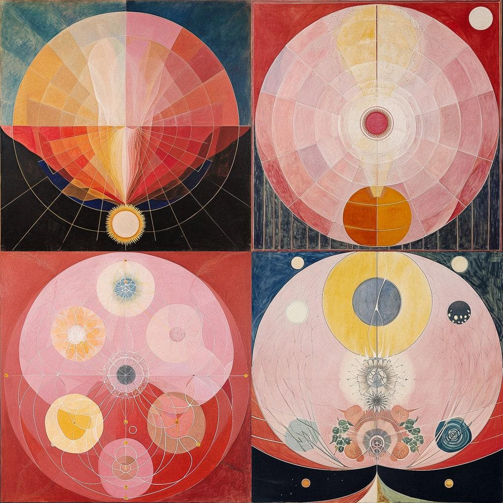 Hilma af Klint style, Midjourney V6, render 1 of 4