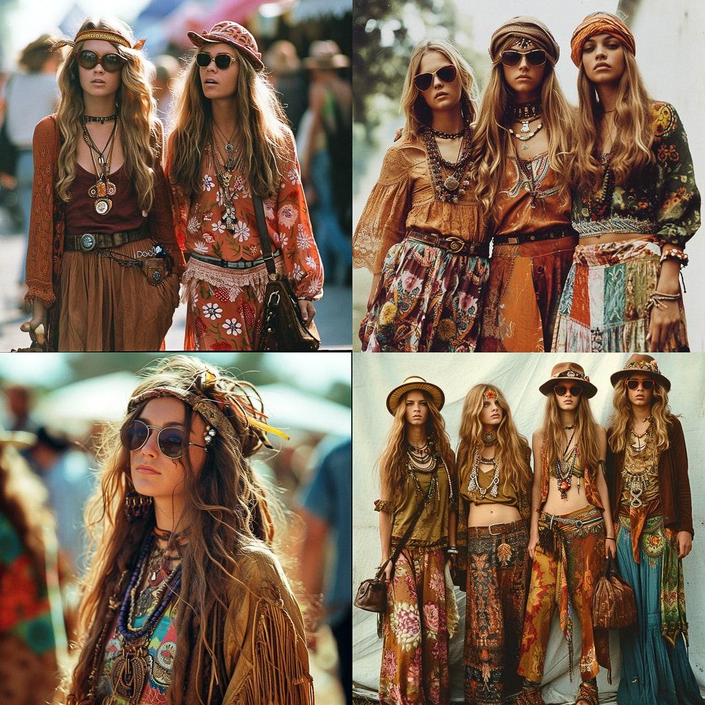 Hippie fashion style, Midjourney V6, render 1 of 4