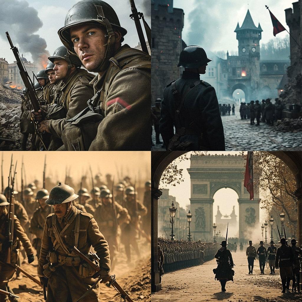 History movie style, Midjourney V6, render 1 of 4