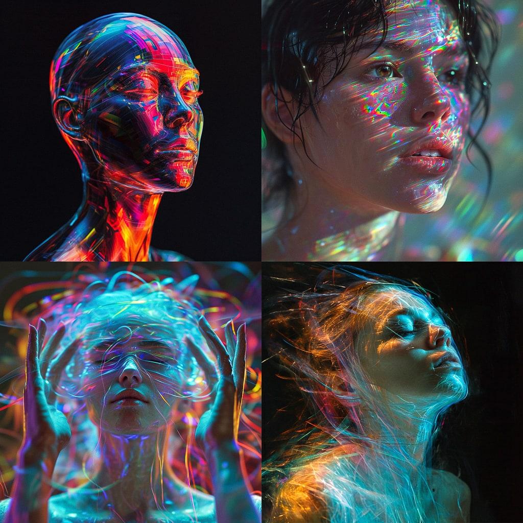 Holography style, Midjourney V6, render 1 of 4