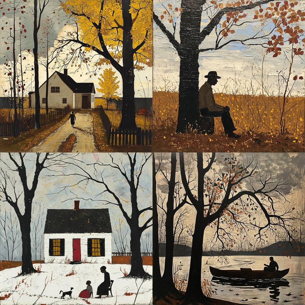 Horace Pippin style, Midjourney V6, render 1 of 4