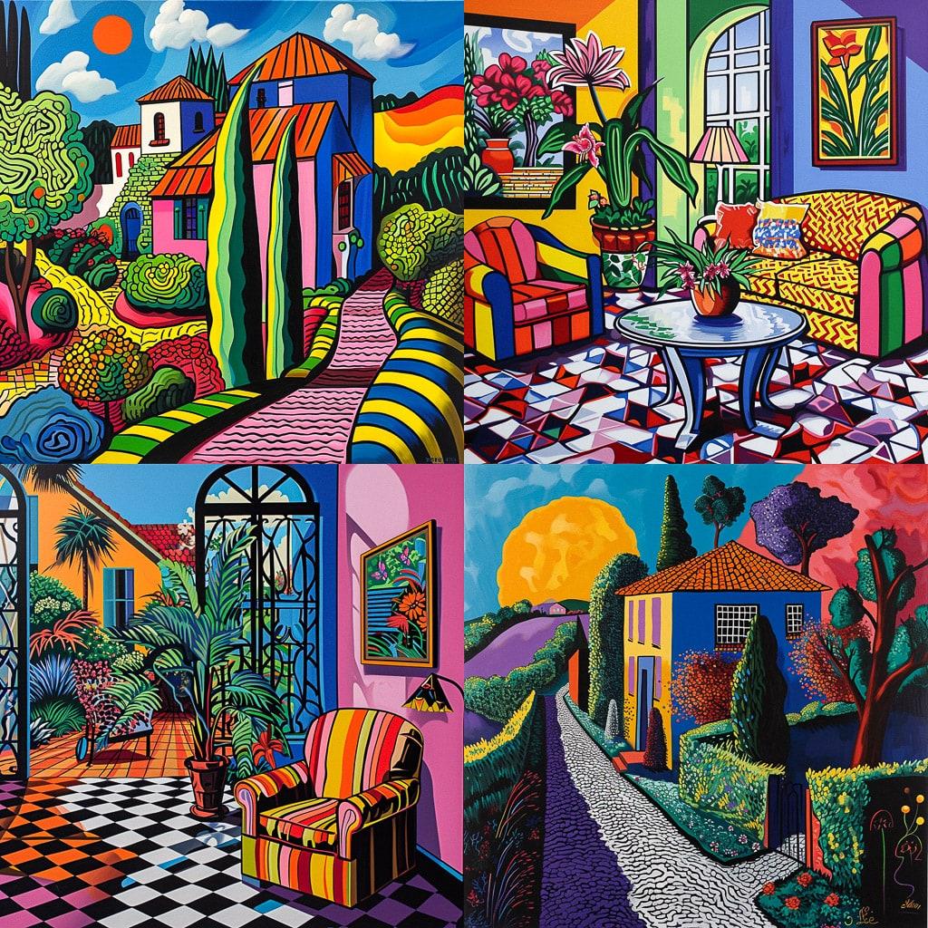 Howard Arkley style, Midjourney V6, render 1 of 4