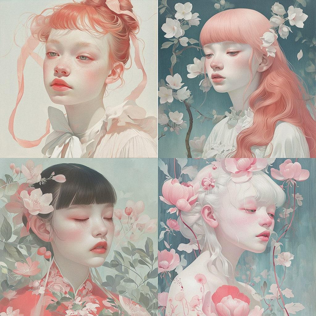 Hsiao Ron Cheng style, Midjourney V6, render 1 of 4