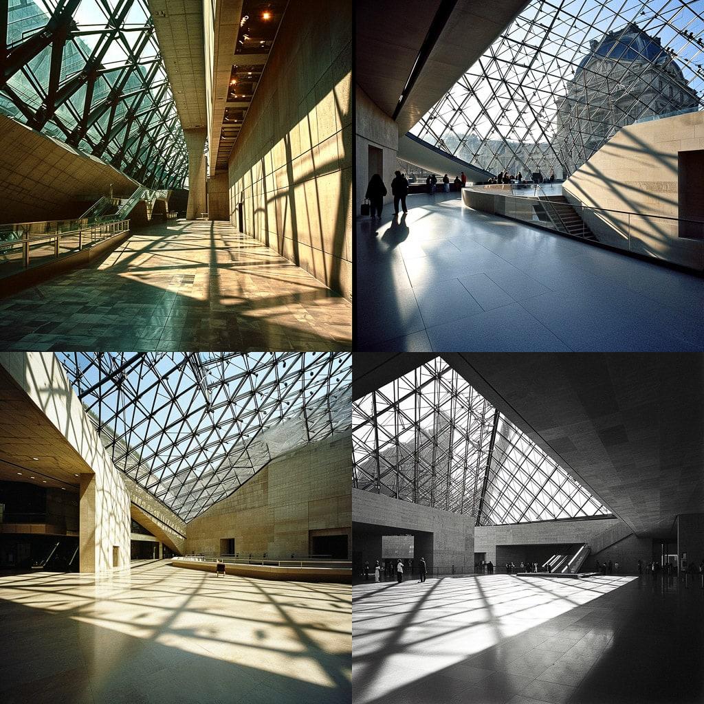 I. M. Pei style, Midjourney V6, render 1 of 4