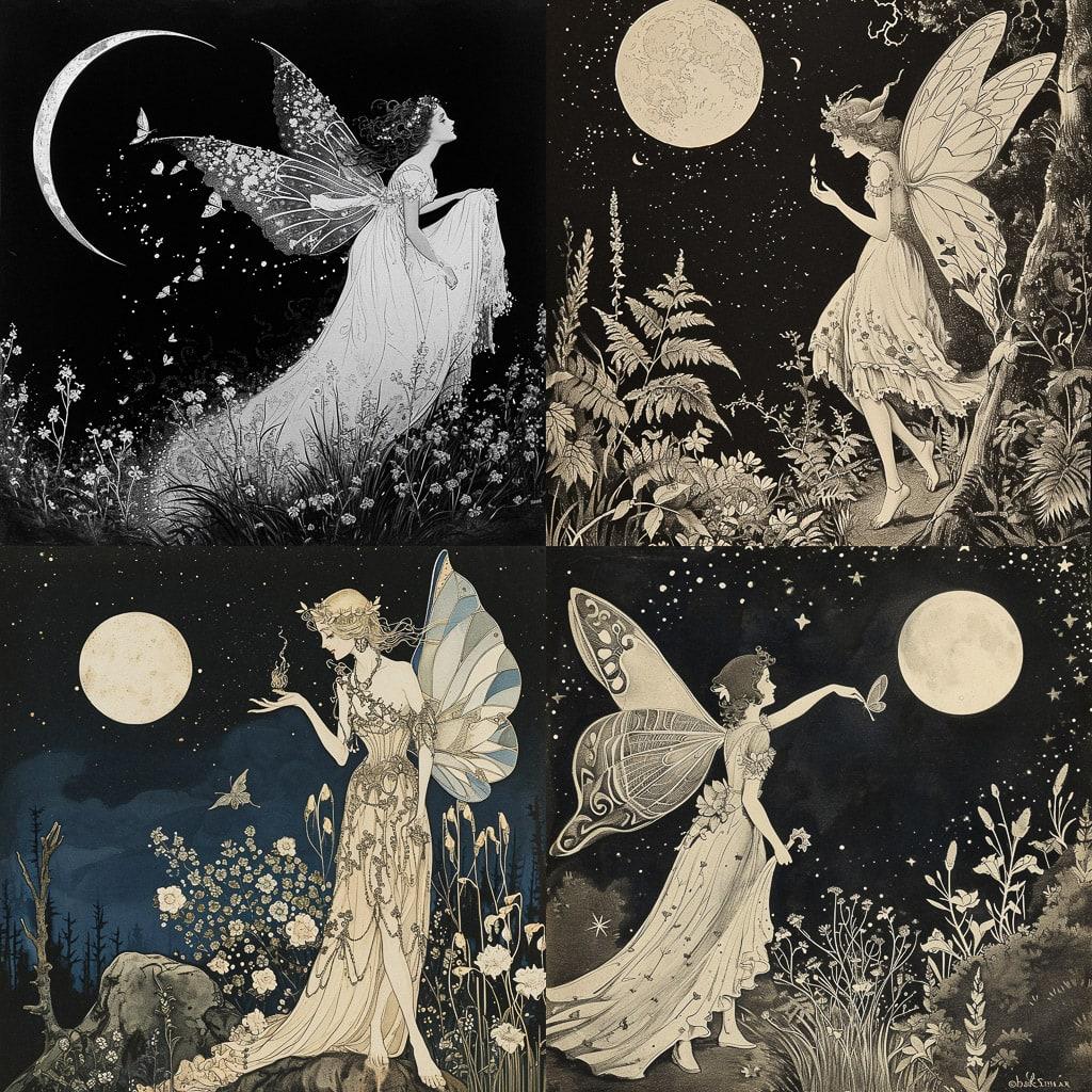 Ida Rentoul Outhwaite style, Midjourney V6, render 1 of 4