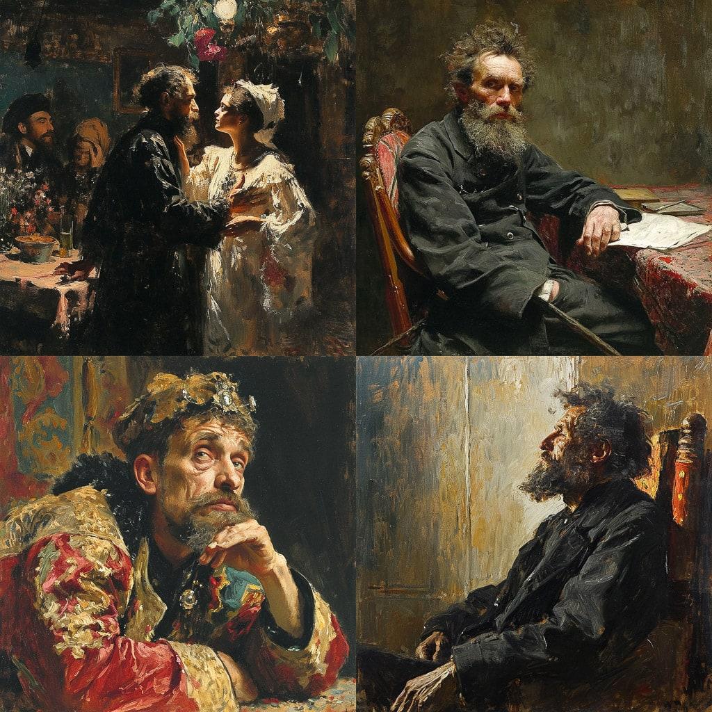 Ilya Repin style, Midjourney V6, render 1 of 4